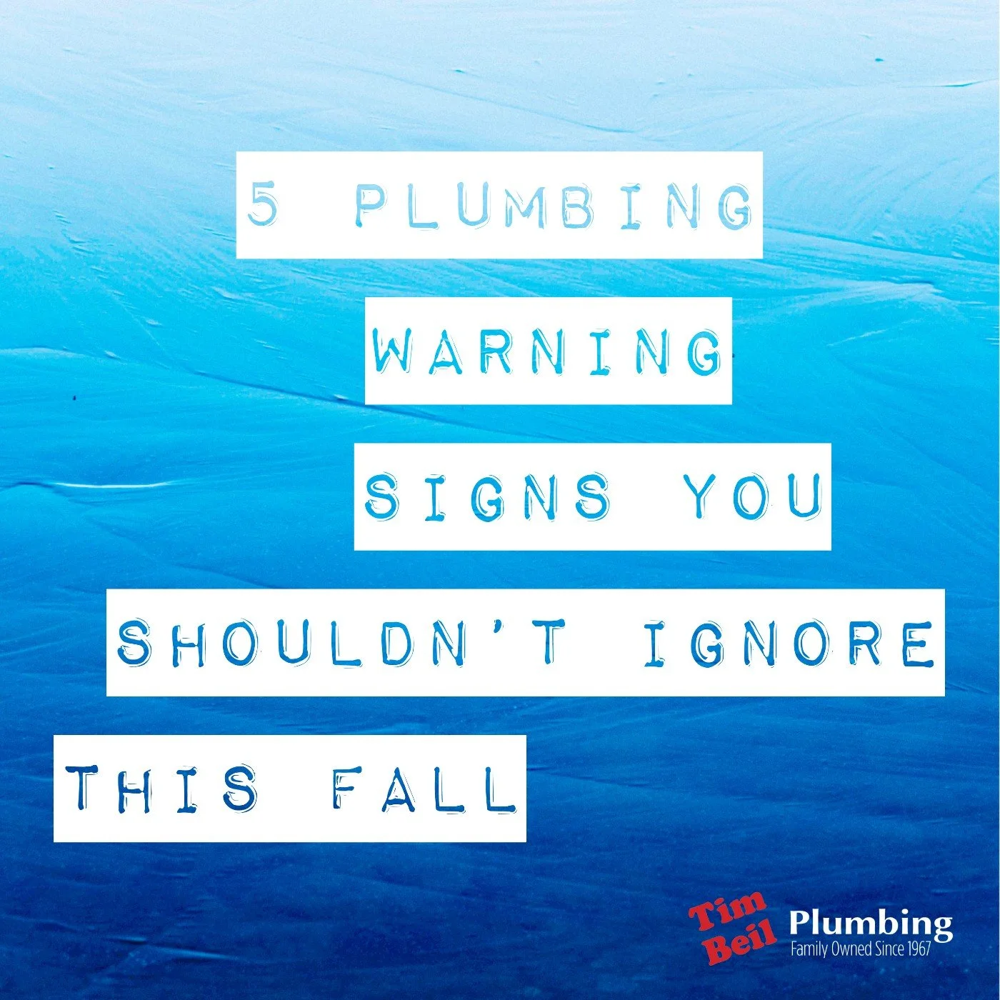 5 Plumbing Warning Signs You Shouldn’t Ignore This Fall