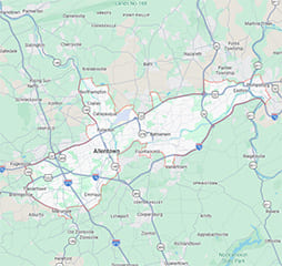 Serving the Lehigh Valley map Serving the Lehigh Valley map