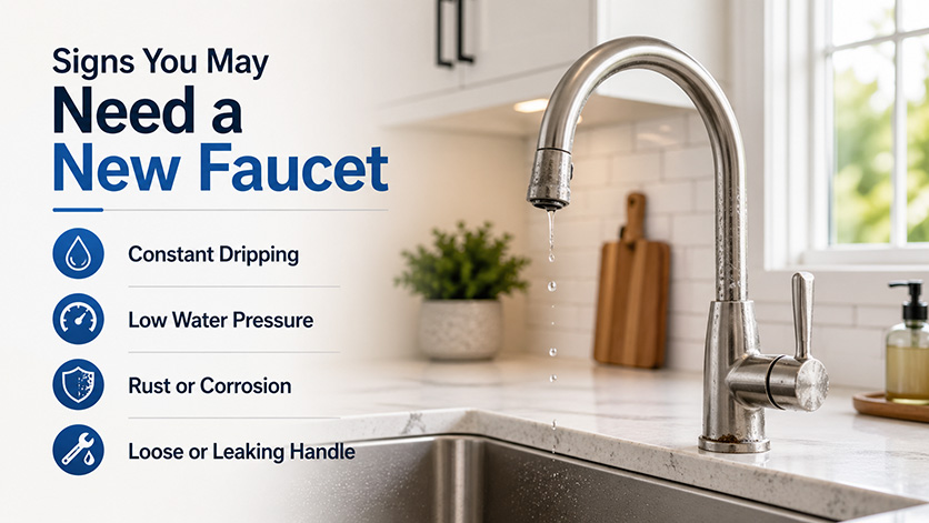 Sign you need a new faucet installation
