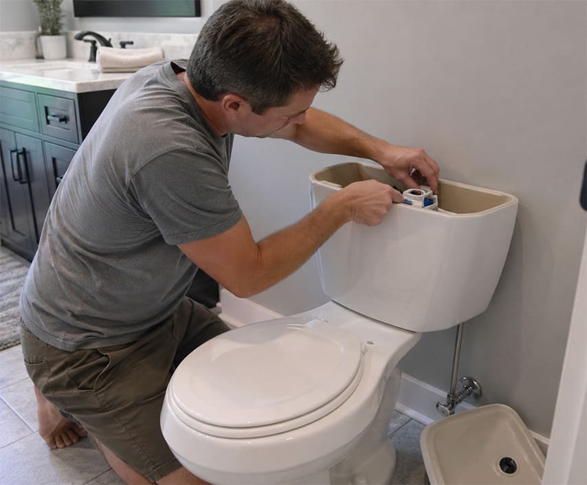 homeowner trying to repair toilet hopper homeowner trying to repair toilet hopper