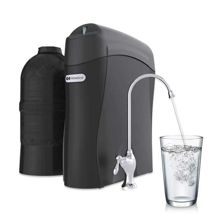 kinetico-K5-tank-faucet-glass Drinking Water Station with VOC Guard